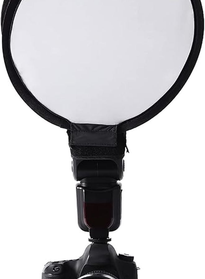 قابل للطي 30 سم محمول دائري صندوق إضاءة ناعم طبق تجميل فلاش سرعة منتشر الفيلم الفضي في الداخل - Image 4